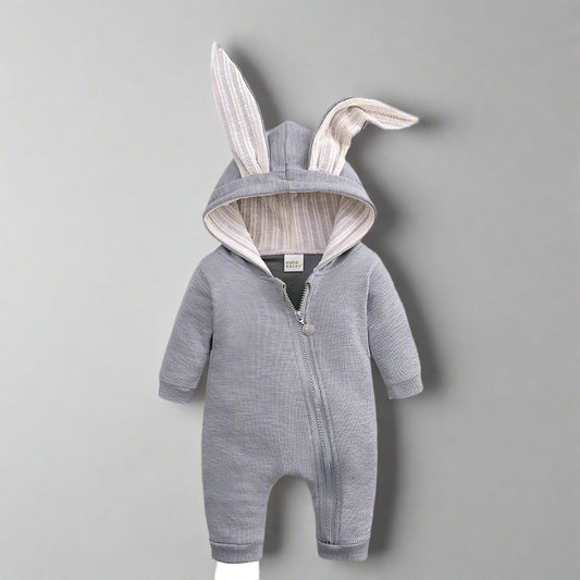 Adorable Bunny Ear Hooded Baby Romper – Soft & Cozy One-Piece Outfit