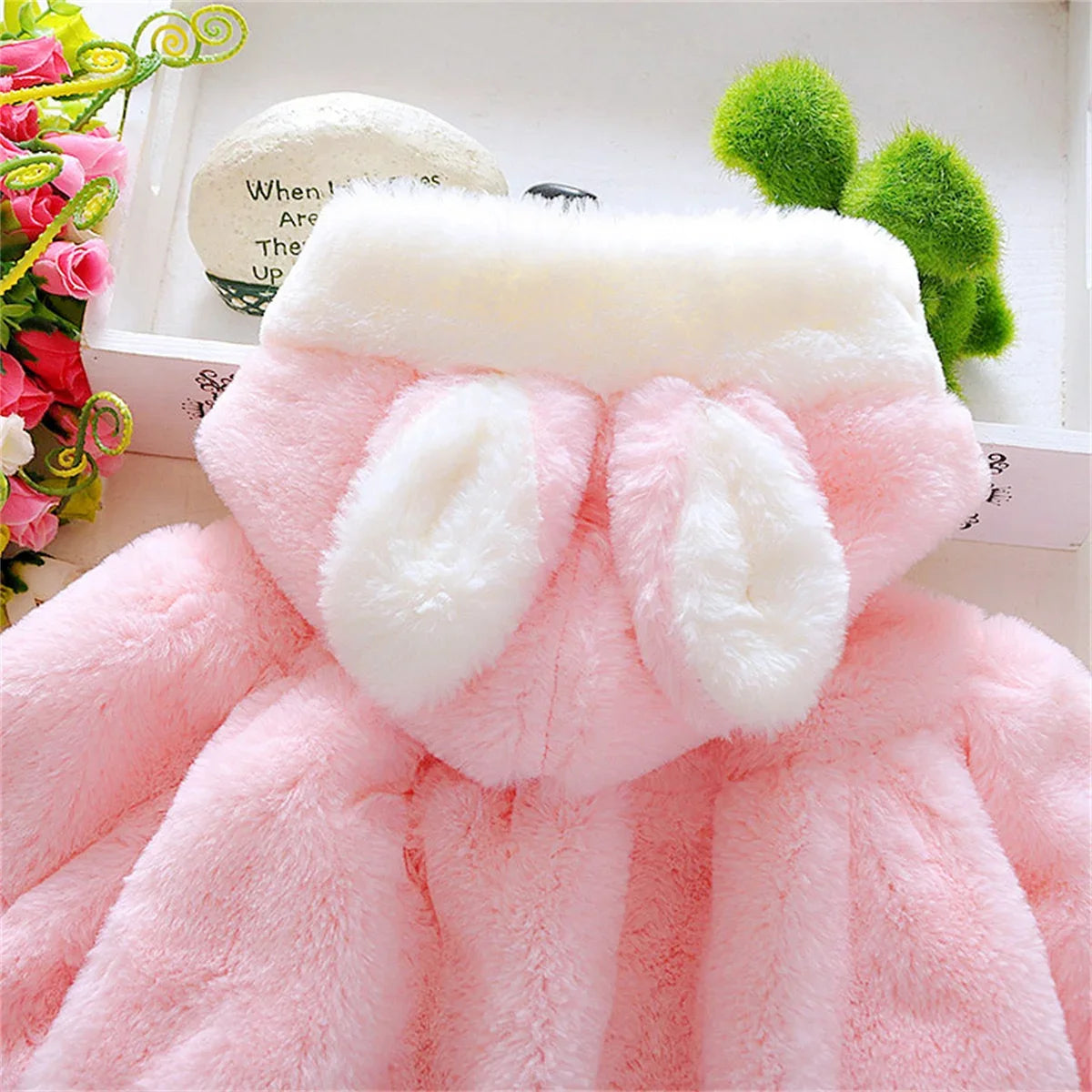 New cape girl autumn and winter wool sweater shawl baby ear fleece jacket cape